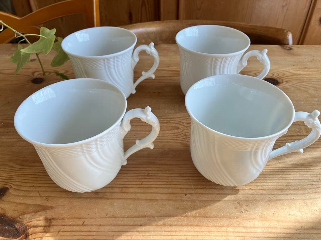 ジノリ　ベッキオホワイト　350mlマグカップ×4