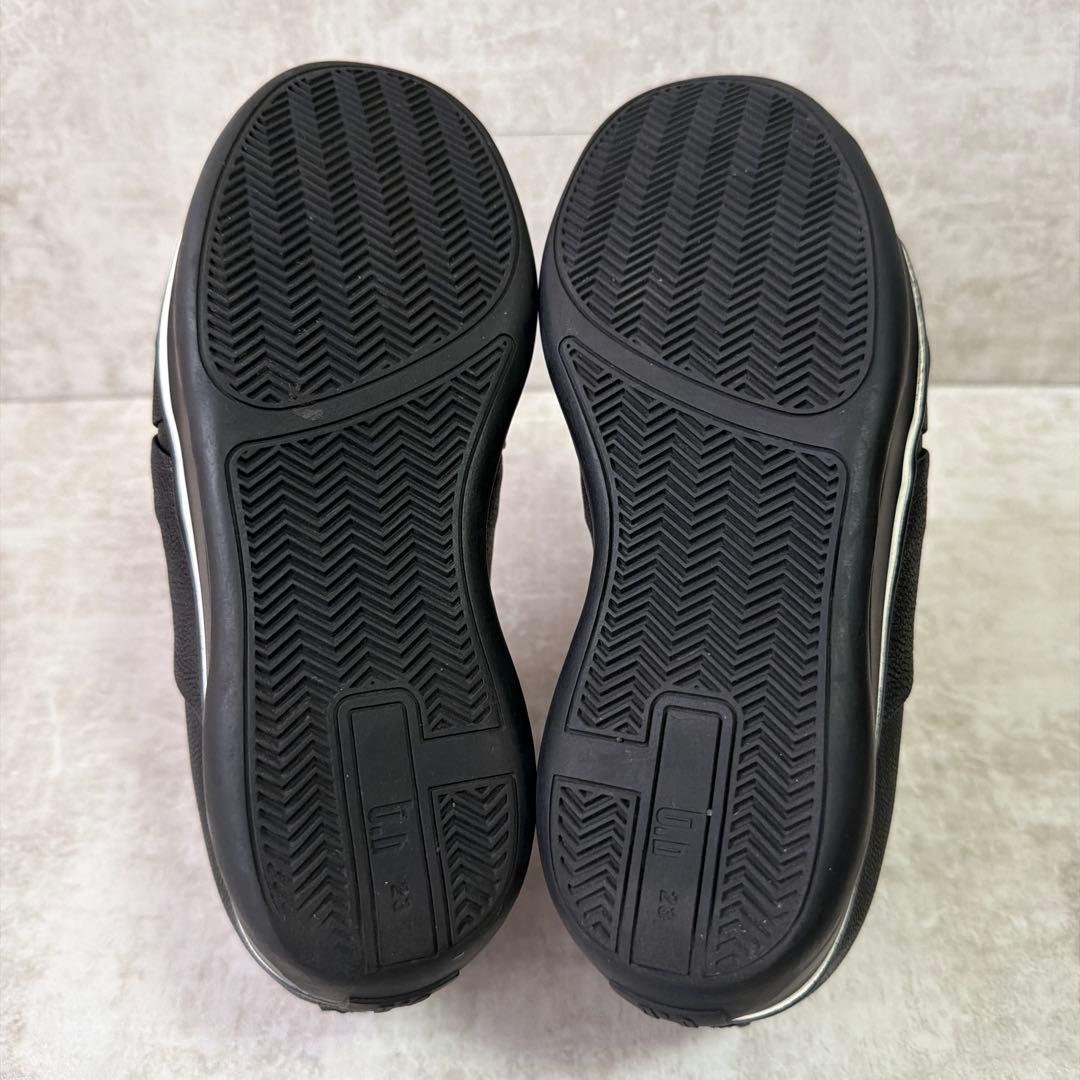 t.b センソユニコ シューズ 黒 23㎝ ねじれデザイン スニーカー 厚底