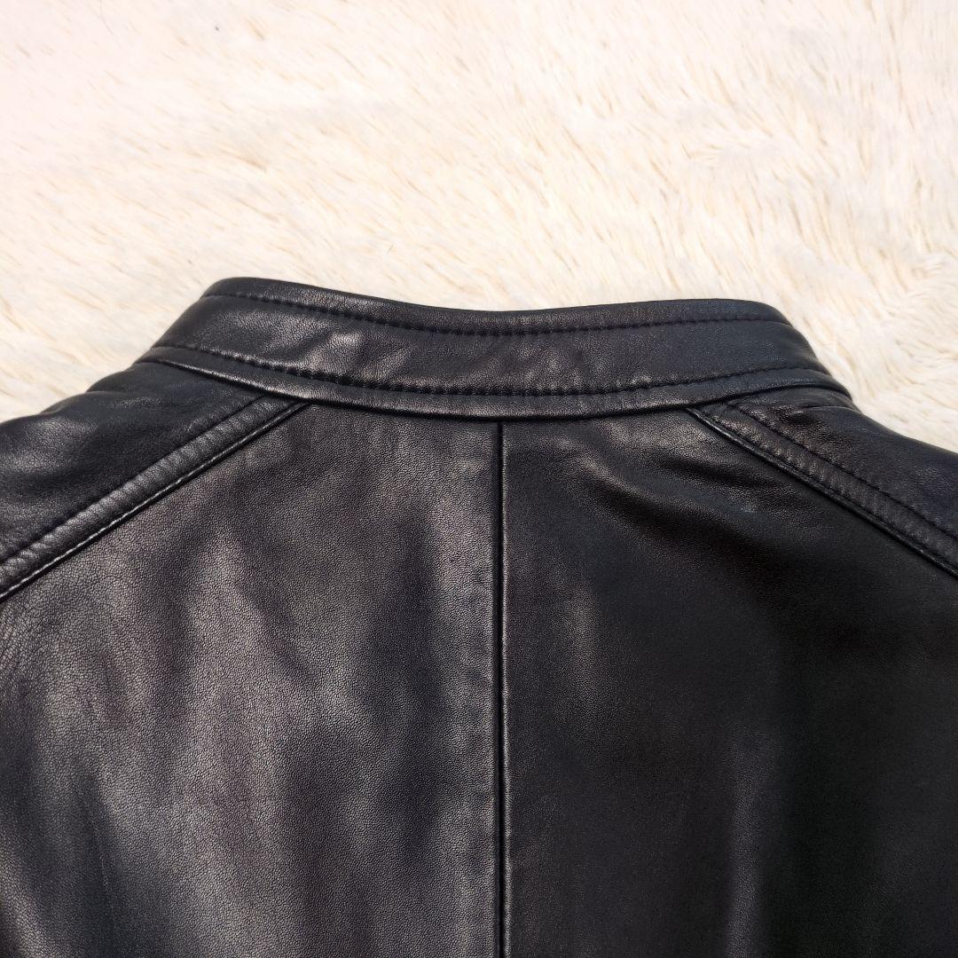 美品 To b. by agnes b. アニエスベー ブラック 羊革ライダース