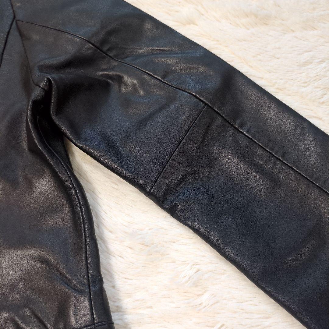 美品 To b. by agnes b. アニエスベー ブラック 羊革ライダース