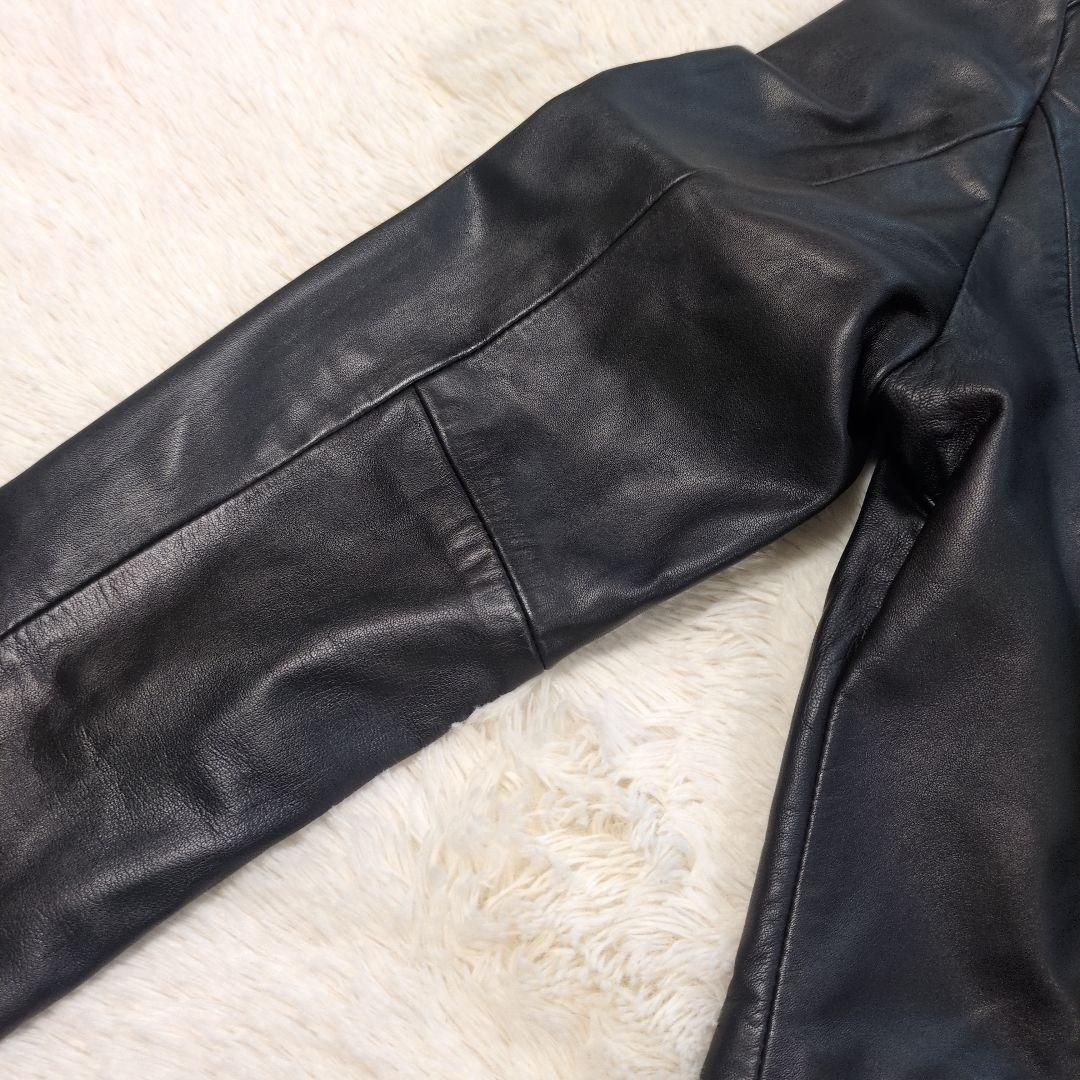 美品 To b. by agnes b. アニエスベー ブラック 羊革ライダース