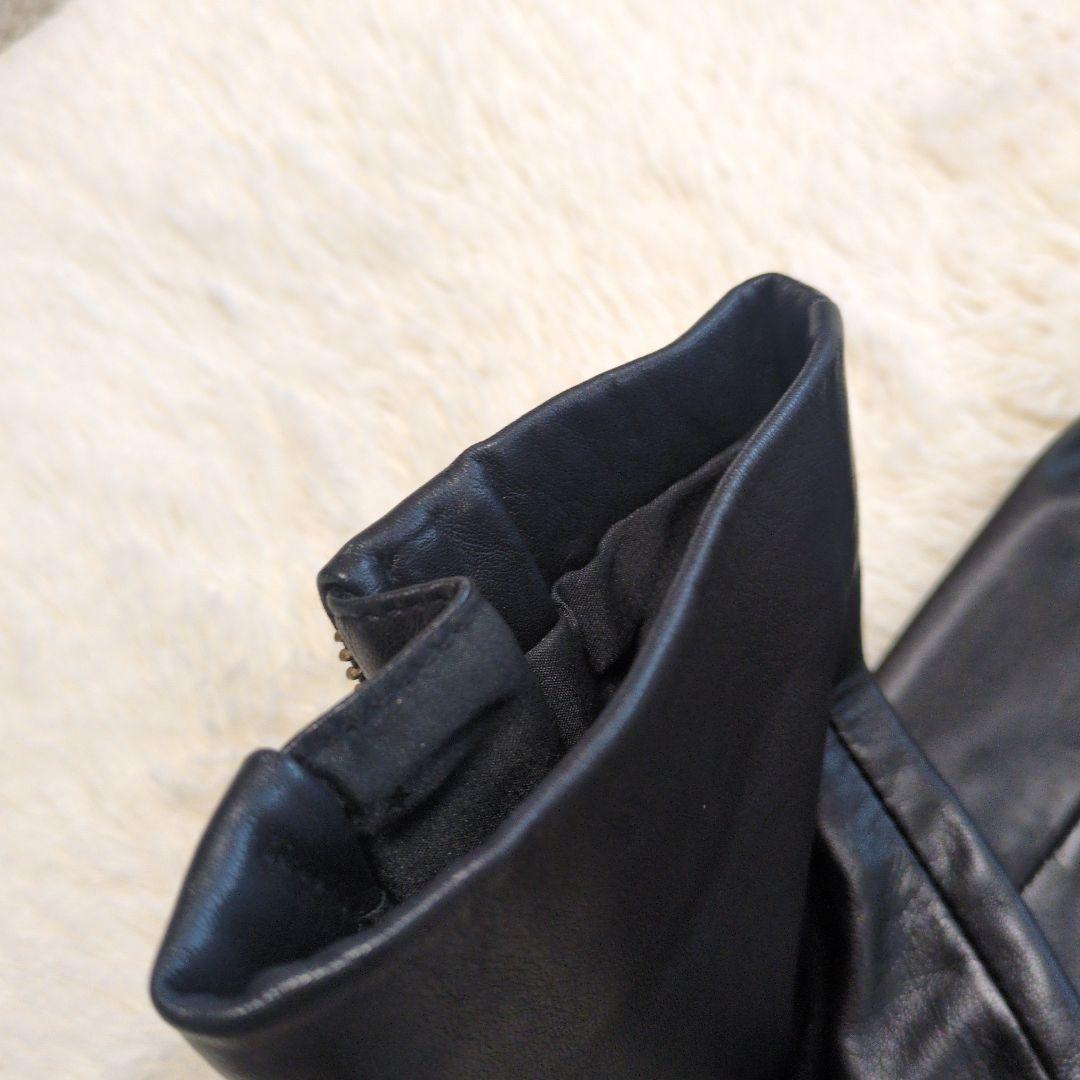 美品 To b. by agnes b. アニエスベー ブラック 羊革ライダース