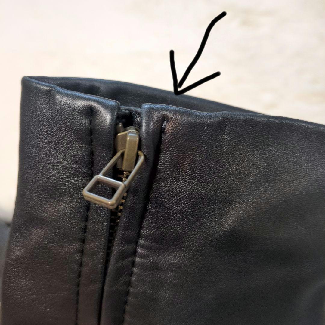 美品 To b. by agnes b. アニエスベー ブラック 羊革ライダース