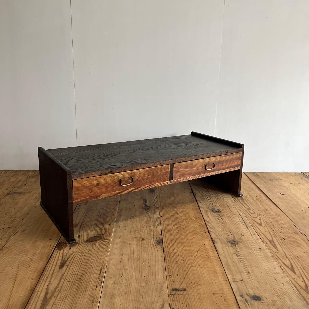アンティーク ローテーブル 文机 テレビ台 昭和レトロ 無垢材 z759