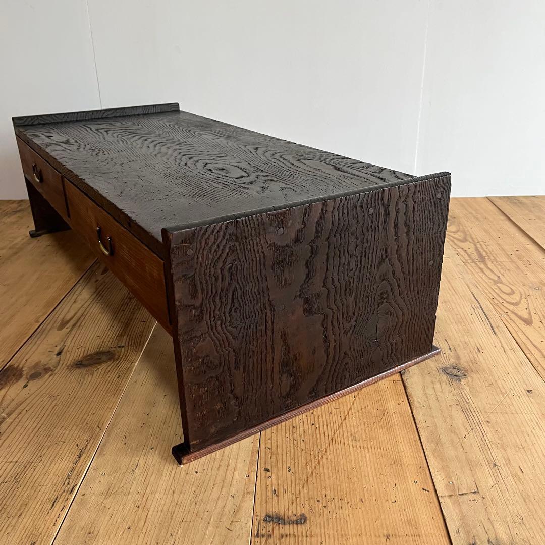 アンティーク ローテーブル 文机 テレビ台 昭和レトロ 無垢材 z759