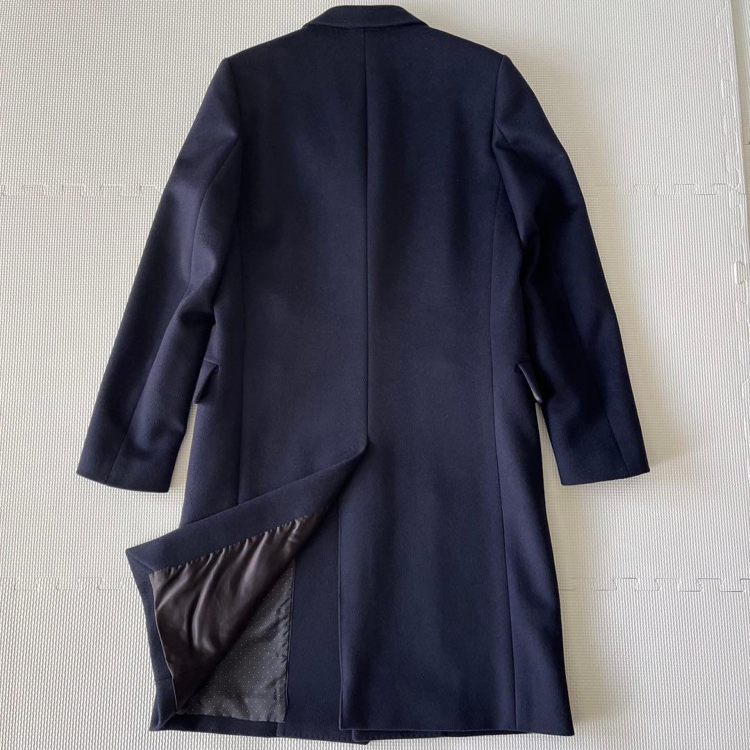 美品 Paul Smith チェスターコート 現行 ネイビー L ウール 高級感