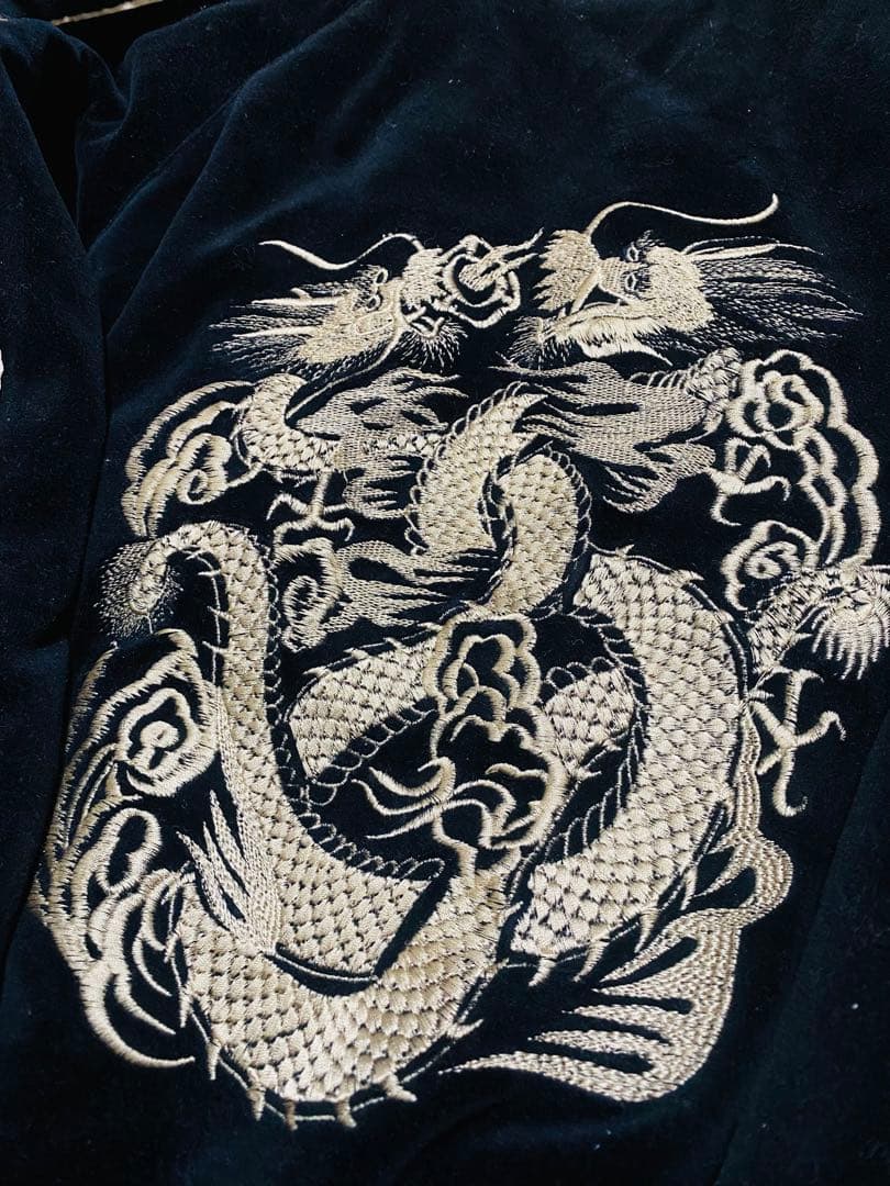 ２面用 別珍 虎龍 DRAGON 日本限定 スカジャン unisex サテン