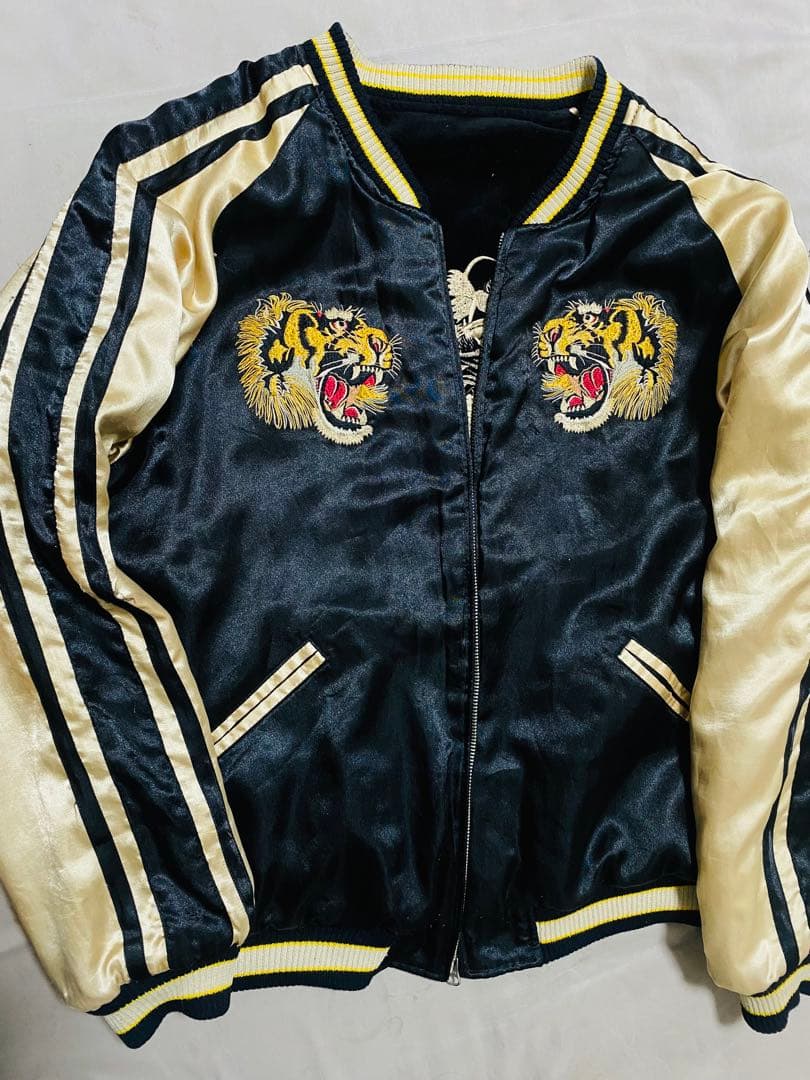 ２面用 別珍 虎龍 DRAGON 日本限定 スカジャン unisex サテン