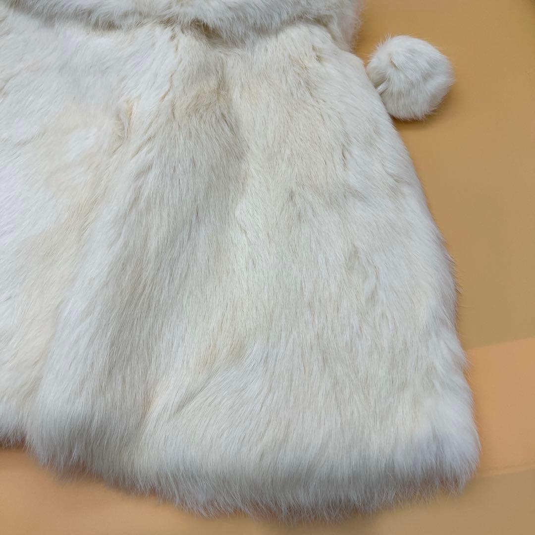 ベビー　ファーケープ　ポンチョ　アイボリー