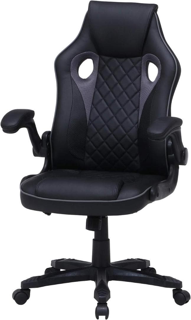 FJ DC GM　デスクチェア　ブラック＊グレー　ワーキングチェア