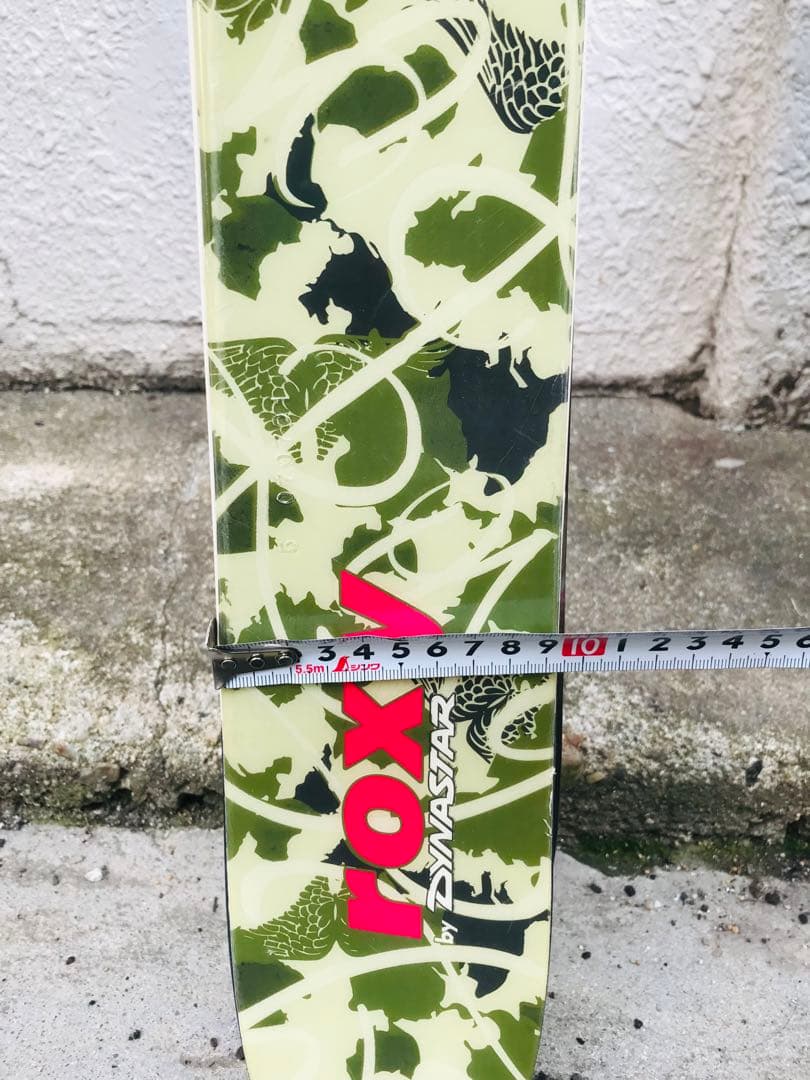 ☆レア☆roxy スキー板 150cm ＆ ビンディング ＆ ストック カモフラ