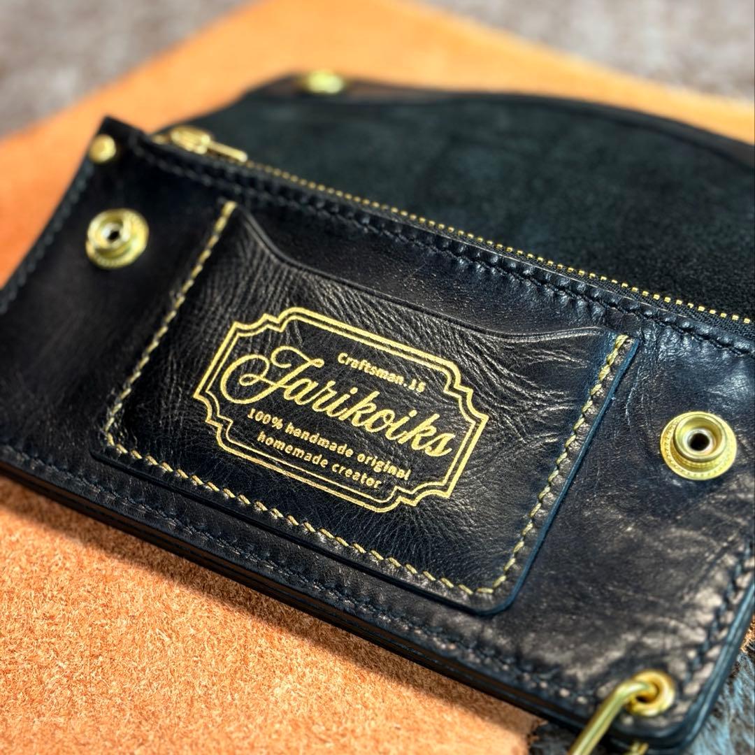 トラッカーウォレットロング3層.アポロ.スムース革