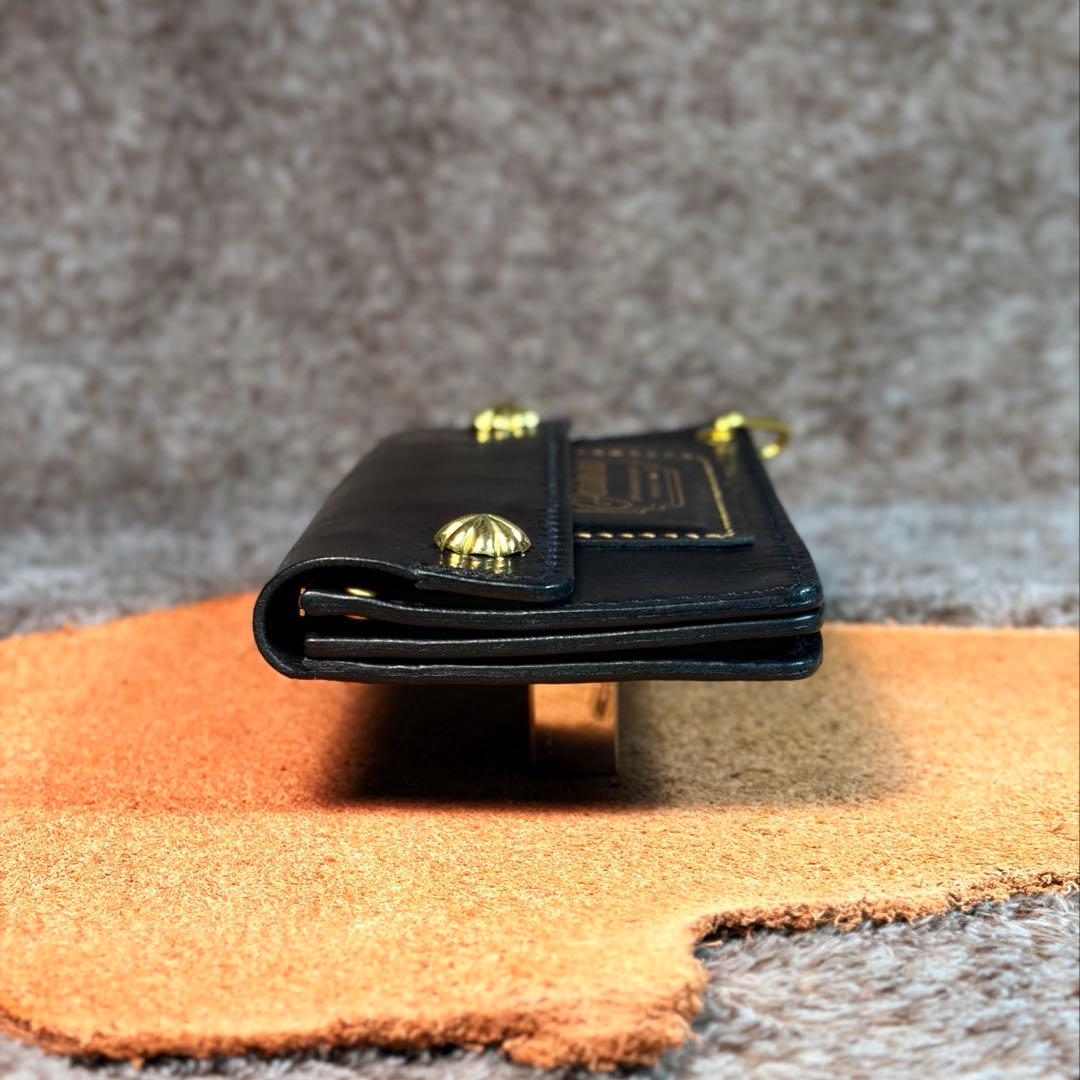 トラッカーウォレットロング3層.アポロ.スムース革