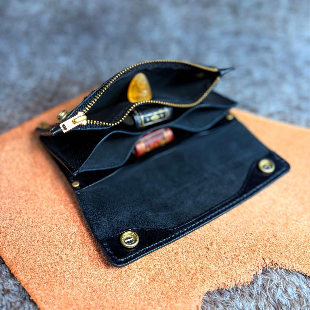 トラッカーウォレットロング3層.アポロ.スムース革