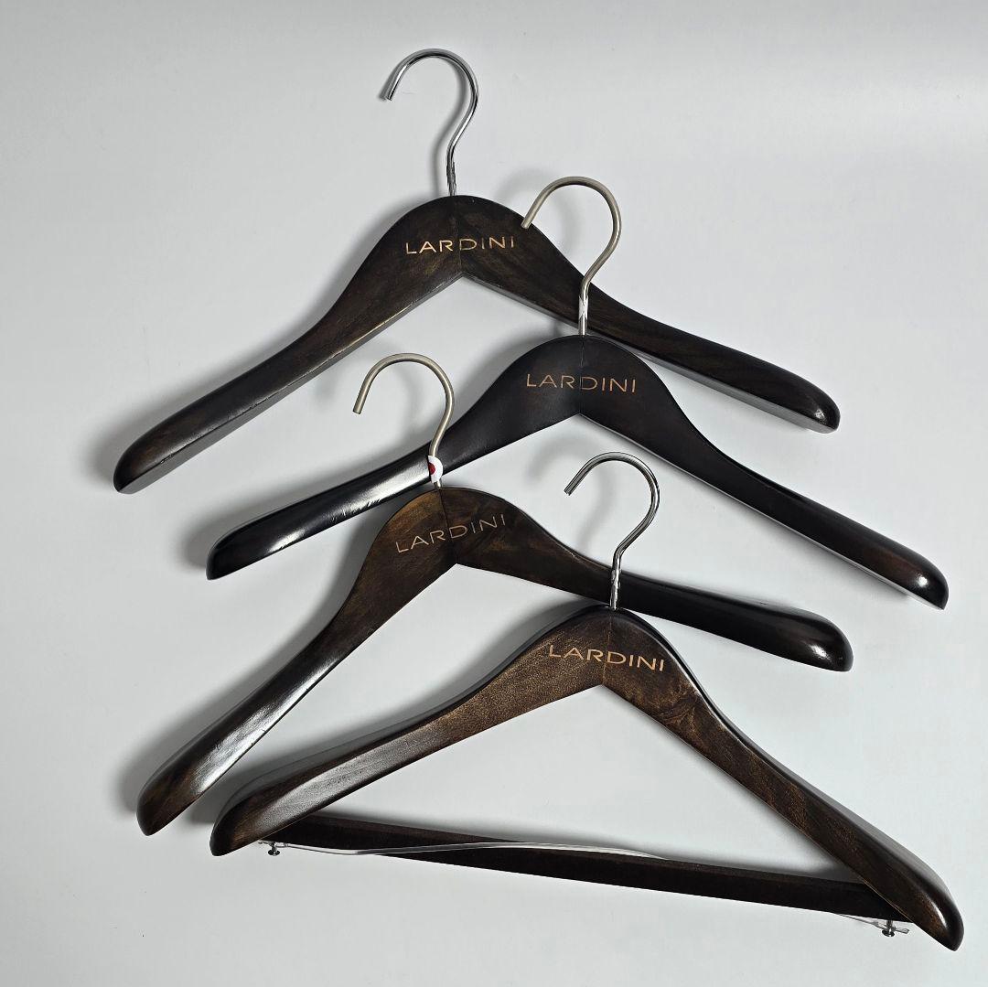 LARDINI ラルディーニ 木製ハンガー 4本セット　40cm