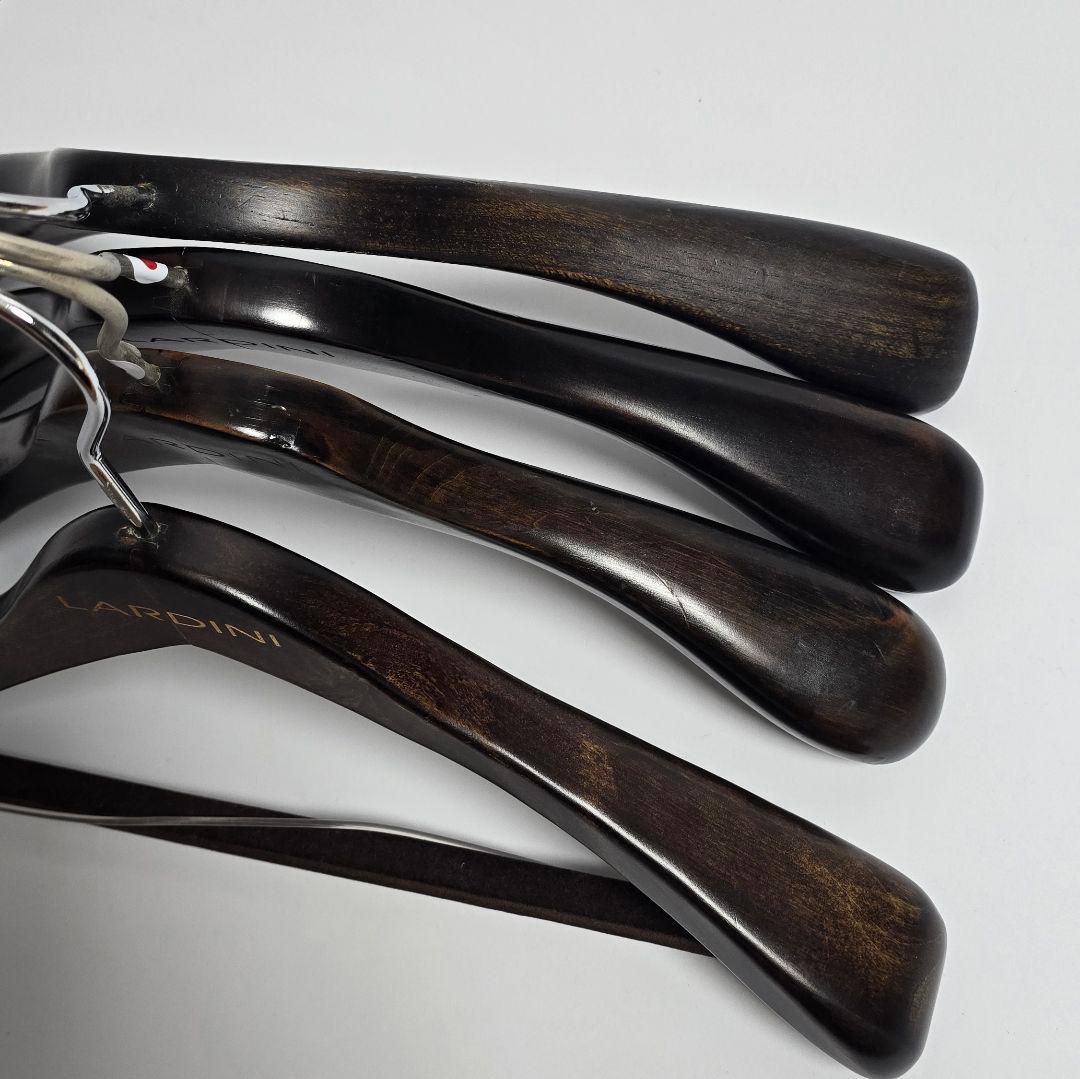 LARDINI ラルディーニ 木製ハンガー 4本セット　40cm