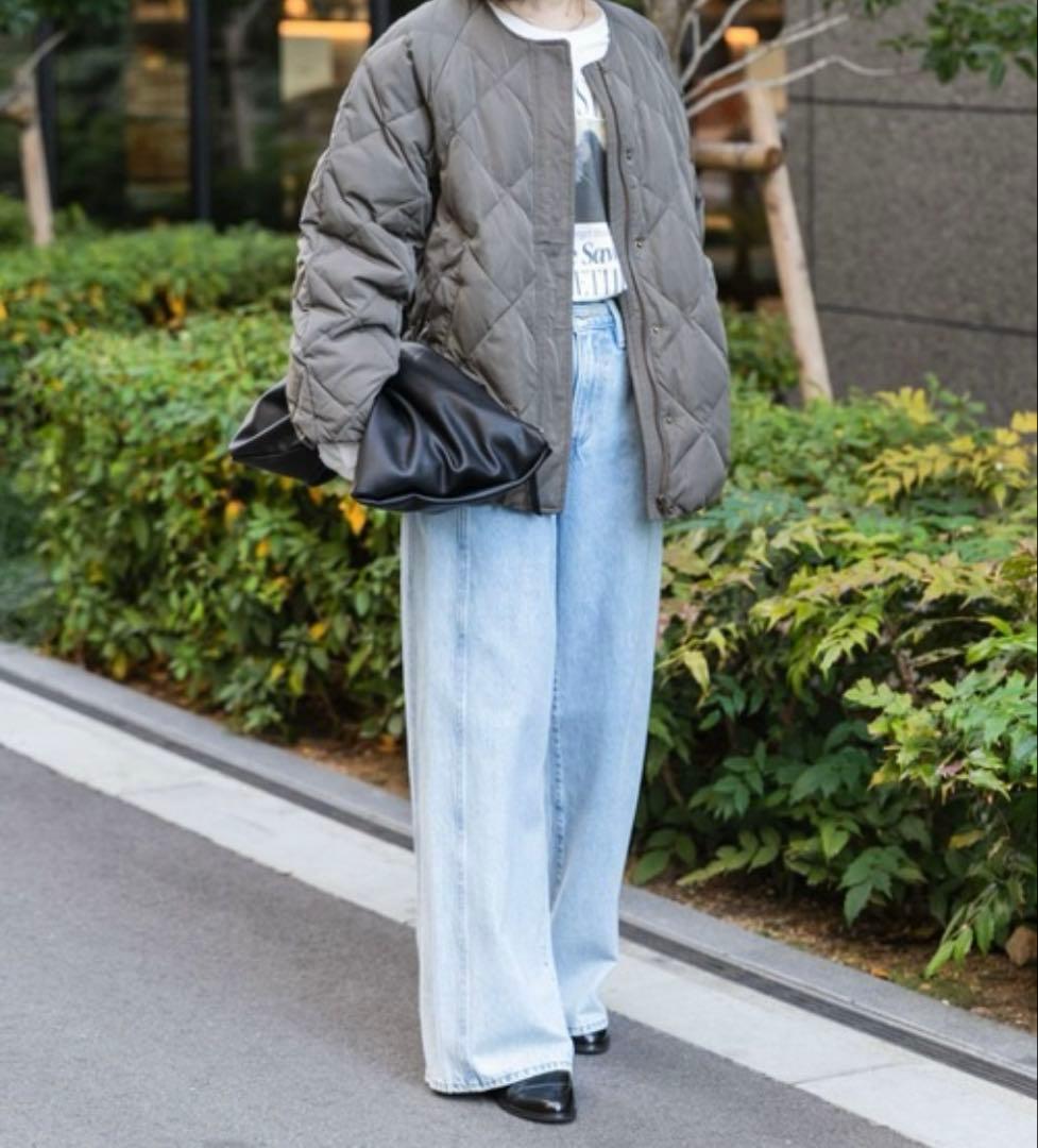 アーバンリサーチ　『WEB限定』コクーンキルティングダウン　カーキグレー