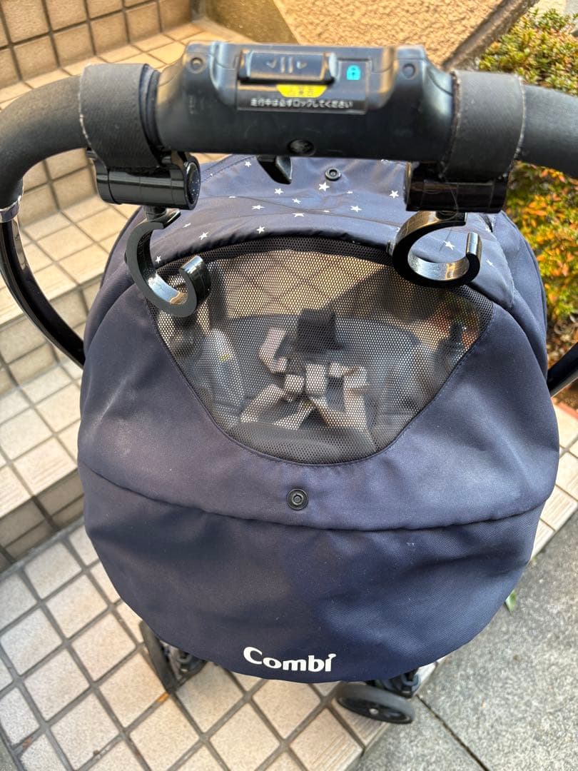 Combi 折りたたみベビーカー スゴカルa 4キャス　Light ネイビー