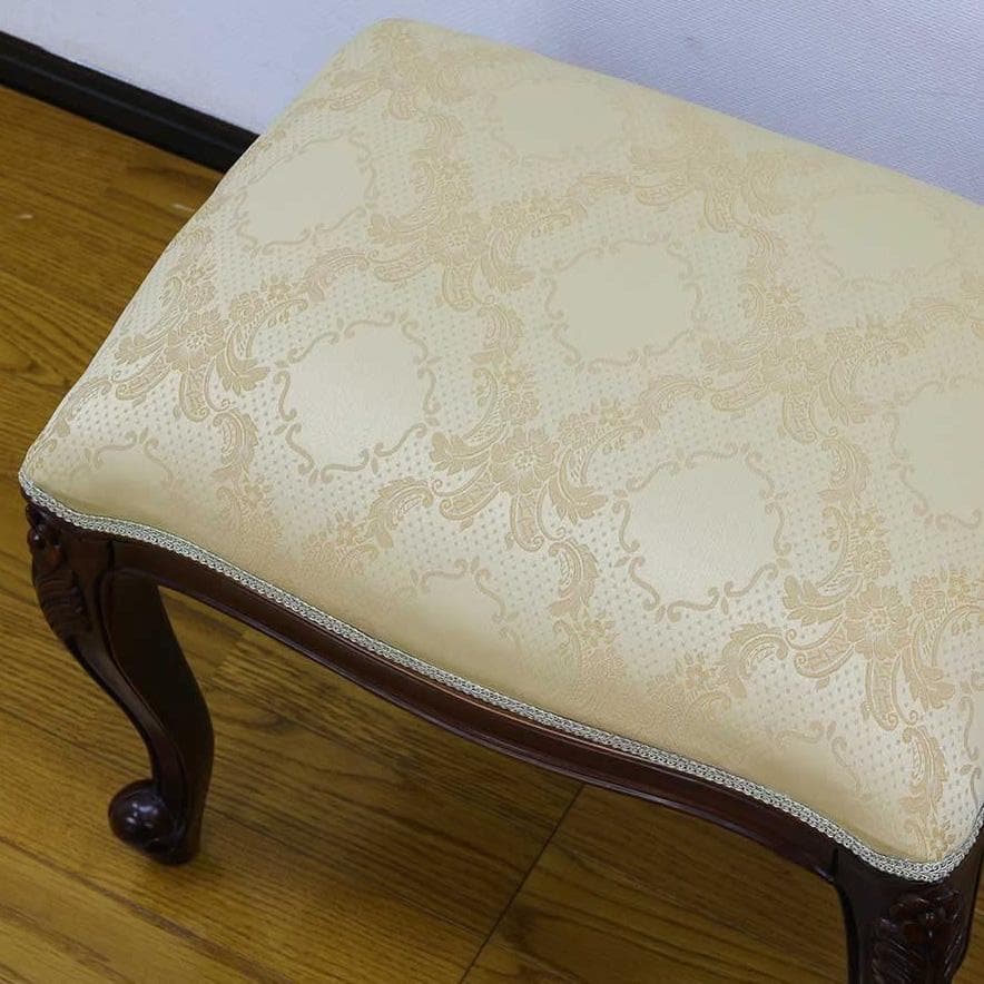 スツール 腰掛椅子 猫脚 ブラウン