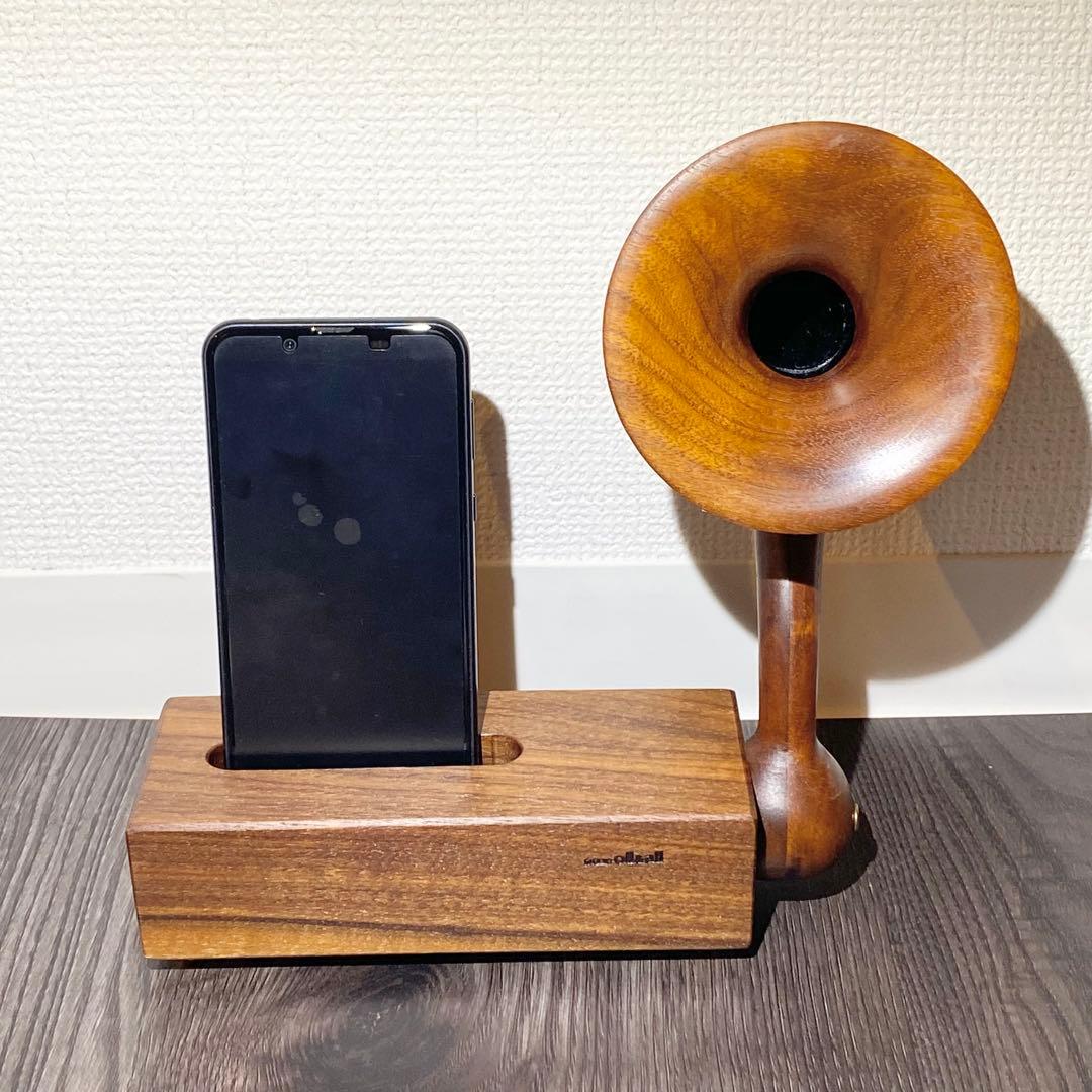 【良品】Ollim speaker 電源不要 スマホスピーカー　木製　完売品