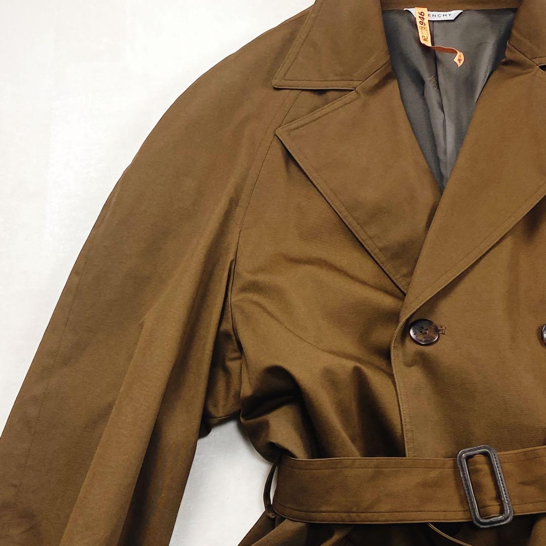 極美品 LL 大きいサイズ ジバンシー ロング ダブルトレンチコート
