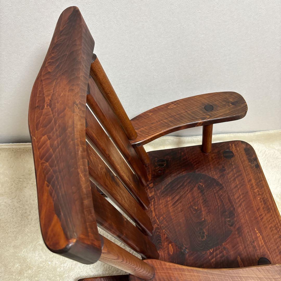 良品　工房家具 ロッキングチェア 椅子 揺り椅子 IDC大塚家　矢澤金太郎