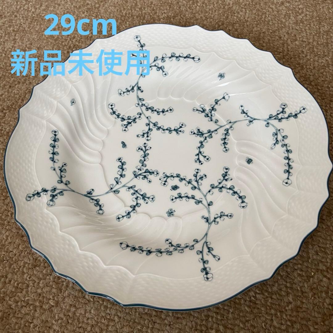 新品　Richard Ginori 波形皿 花柄 29cm