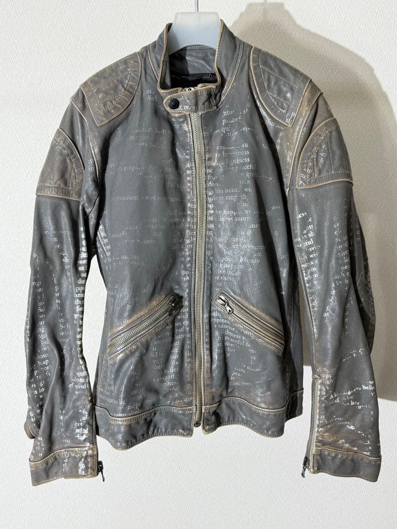 ドルチェ&ガッバーナ プリント総柄 レザージャケット レザージャケット