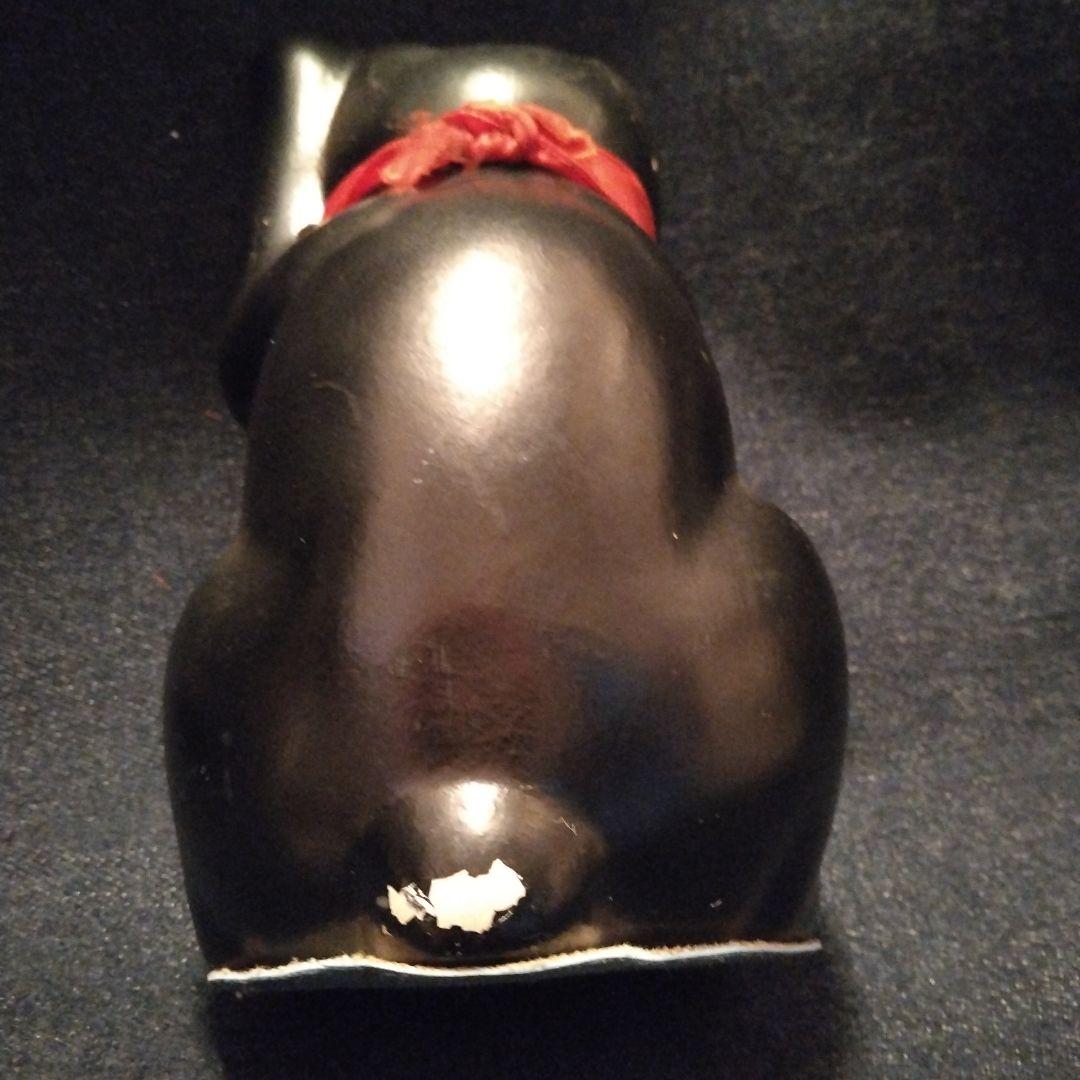 昭和レトロ　黒い招きネコ　貯金箱　当時　開運　ビンテージ