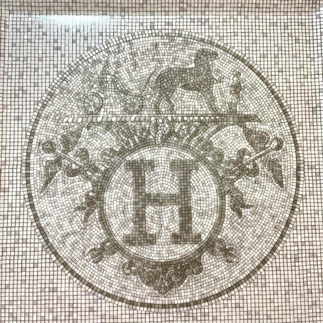 【新品 ギフト包装】エルメス モザイク プラチナ スクエアプレート 23cm