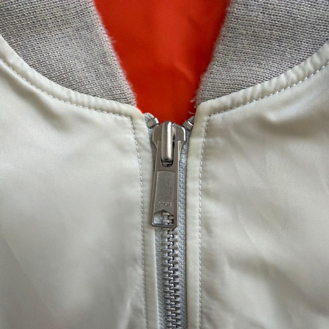 【希少】OLD UNIQLO MA-1 ホワイト XL 短丈 ワイドシルエット