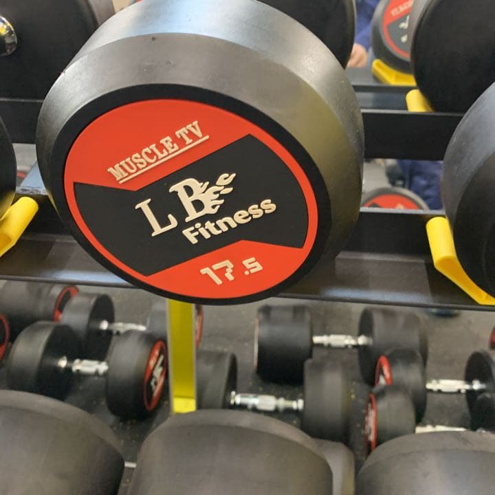 ラバーラウンドダンベル　37.5kg ２個