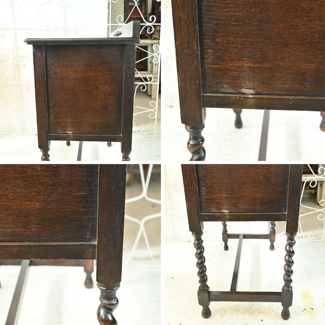 L3705-5 英国アンティーク スモール チェスト 2段 レンジ台 花台 収納