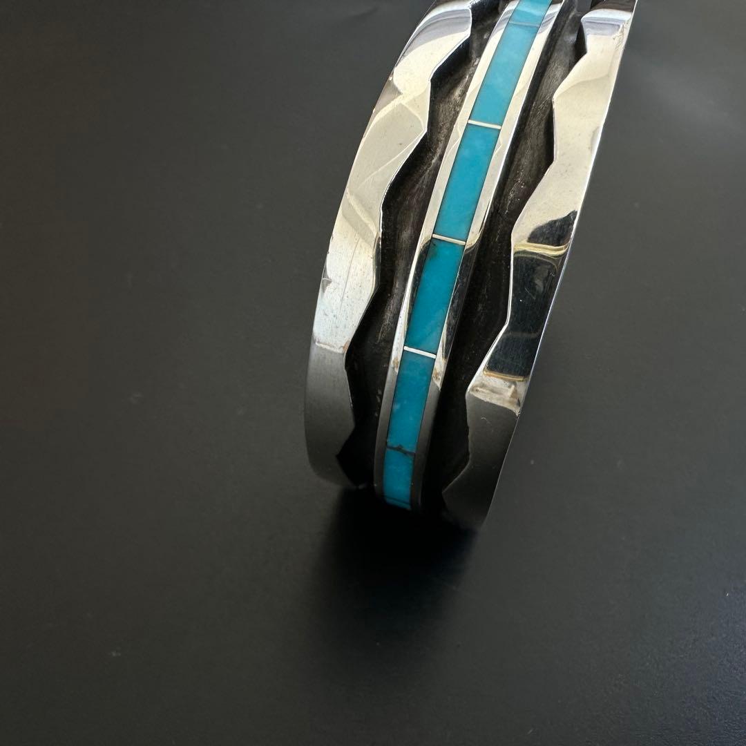 【美品】Zuni Larry Loretto インレイ バングル 20mm幅