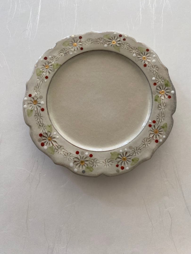 原　稔　クリスマスリース　銘々皿　3枚セット