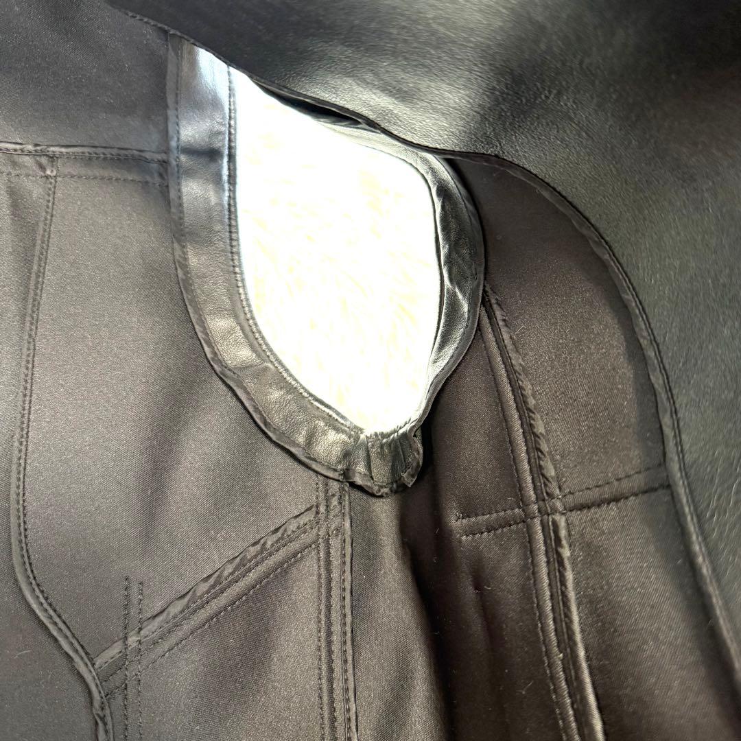 コーチ COACH カウレザー 中綿ライダースベスト ブラック XSサイズ表記