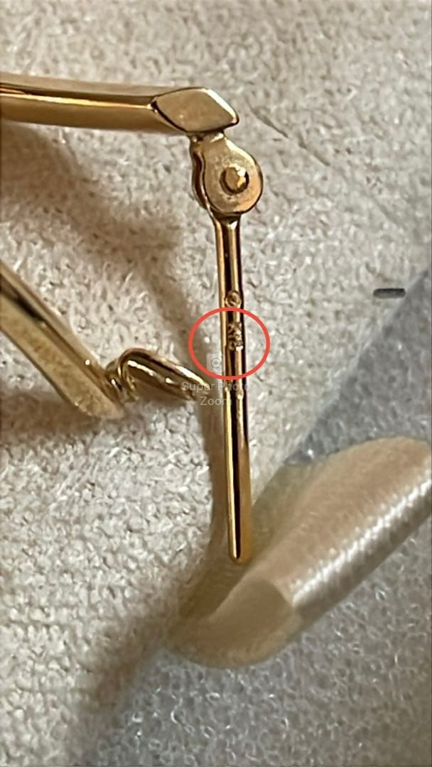 ルース　vendome青山　k18ゴールド フープピアス ツイストデザイン