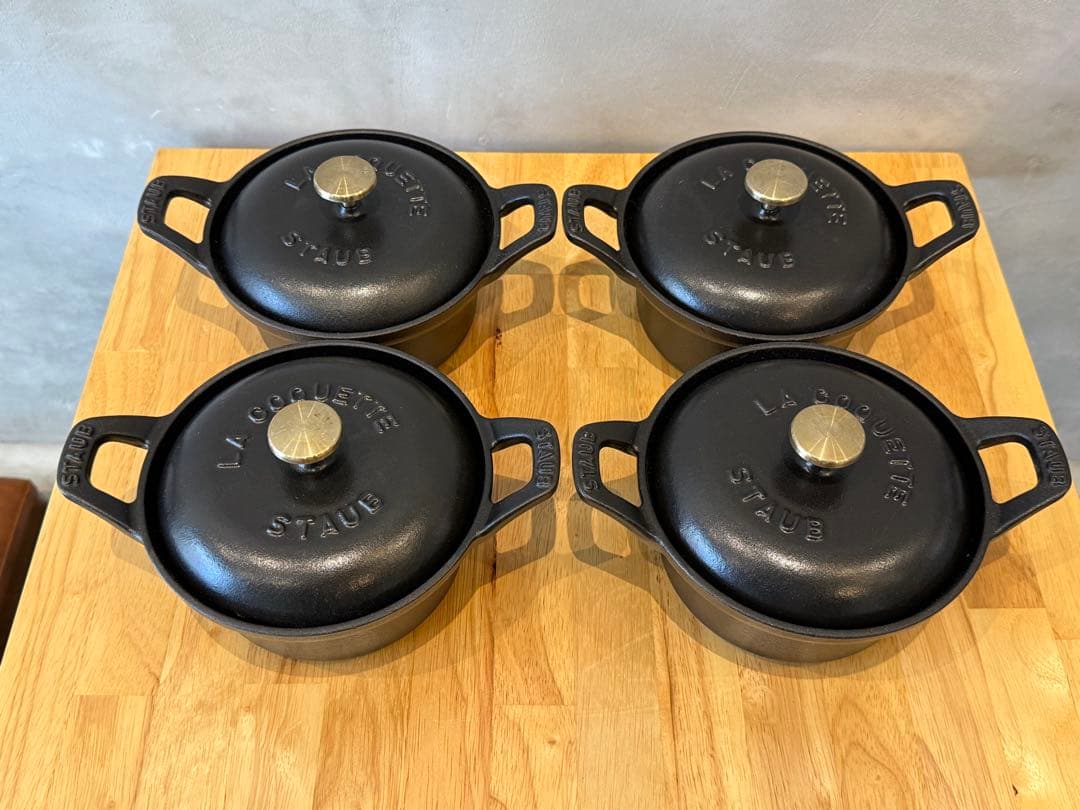 STAUB ヴィンテージ　ラウンド12cm 4個セット