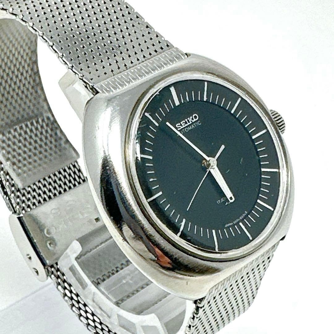 稼働SEIKO セイコー 時計 自動巻き シルバー ブラック