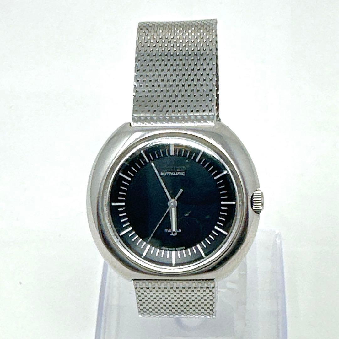 稼働SEIKO セイコー 時計 自動巻き シルバー ブラック