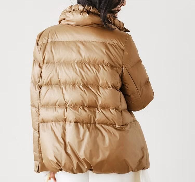 現行 きれいめ❤️ドゥクラッセ❤️ダウンコート❤️11号 L 手洗い キャメル