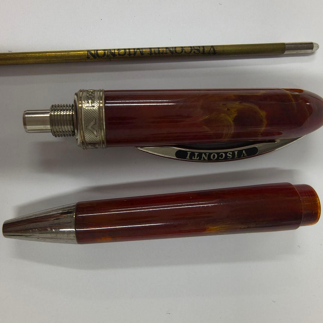 VISCONTI レンブラント ボールペン（ボルドー柄） 本体 専用ケース付き