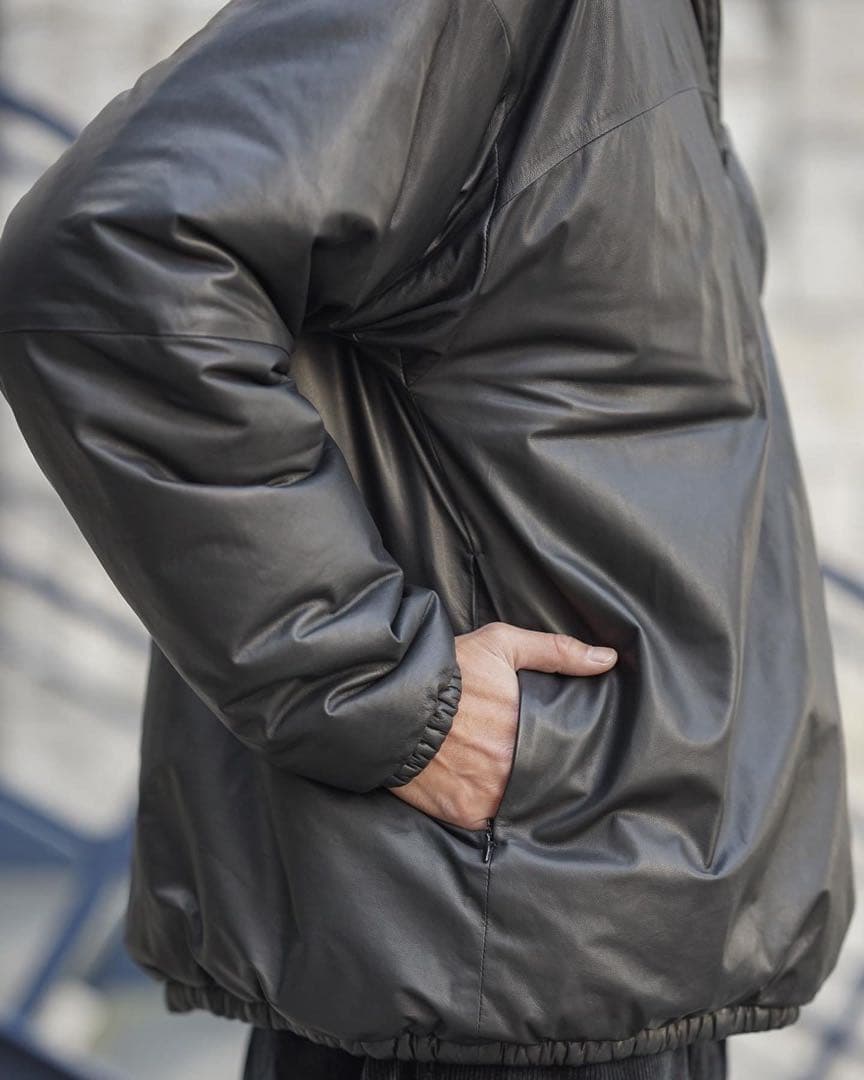 COMOLI 22AW シープスキン ハーフジップ パフジャケット タグ付き ２