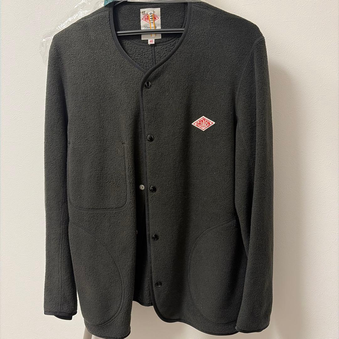 【クリーニング済】ダントン FLEECE COLLARLESS JACKET