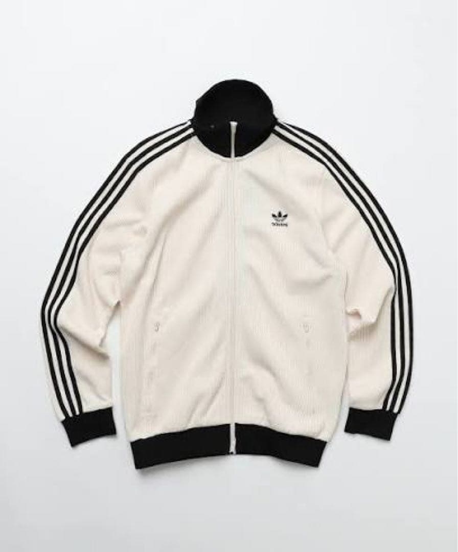adidas ホワイト ワッフルトラックジャケット