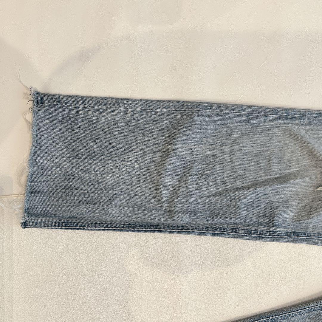 美品✨YANUK ヤヌーク ストレートデニム ボーイズ LEA ダメージ　24