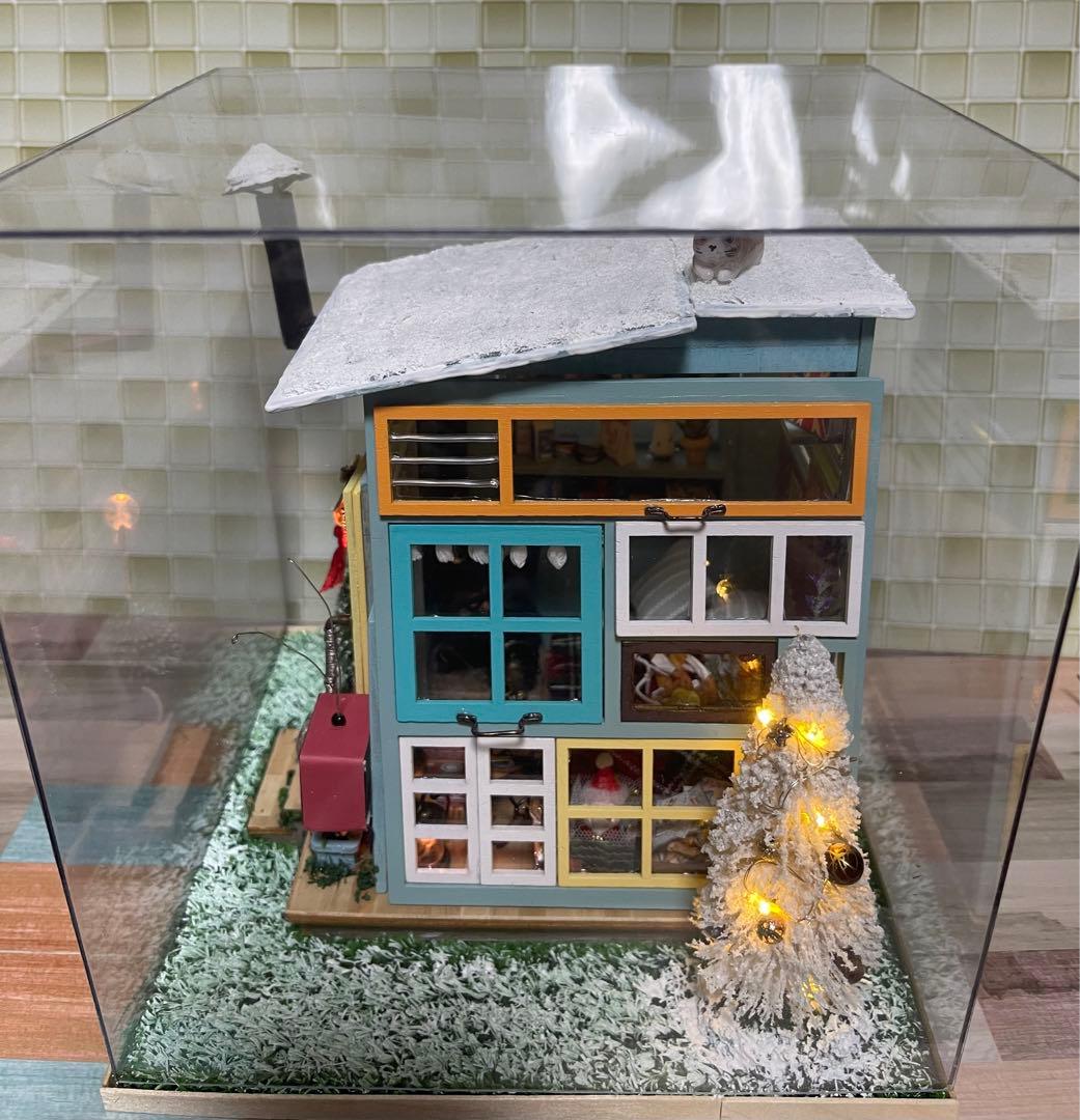 ハンドメイド★ミニチュアドールハウス★サンタさんの山小屋★完成品
