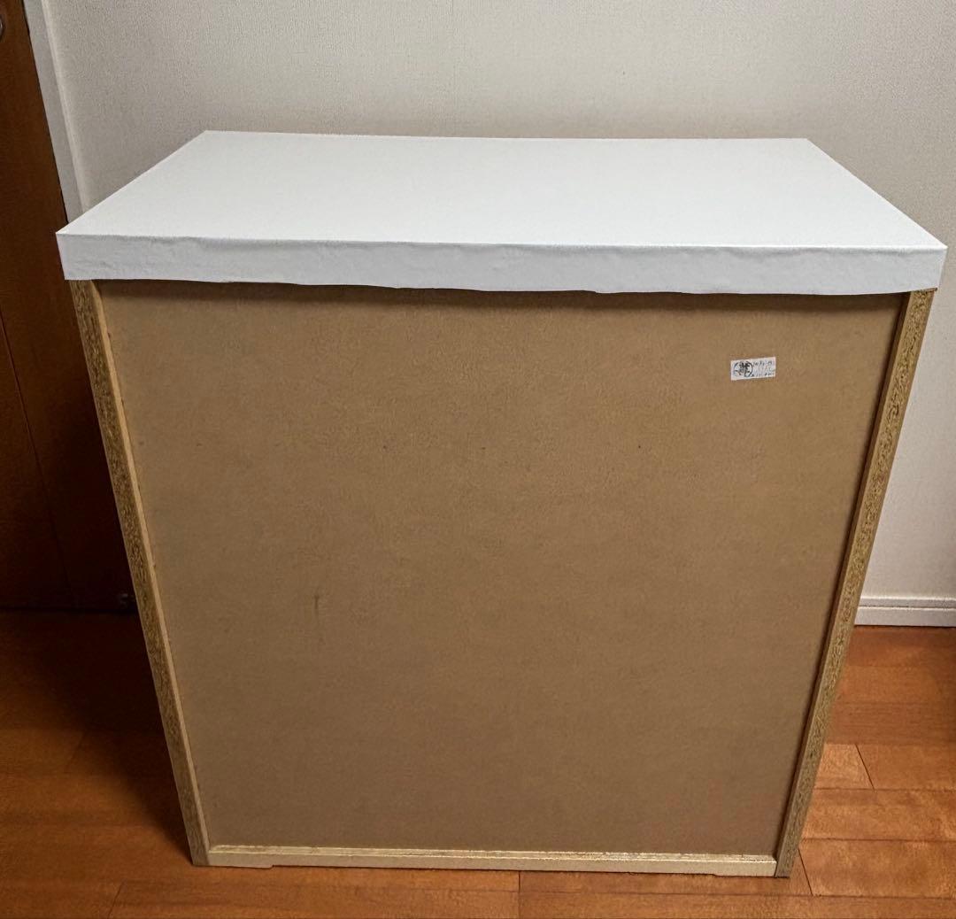 木製チェスト　タンス　5段　ピンク