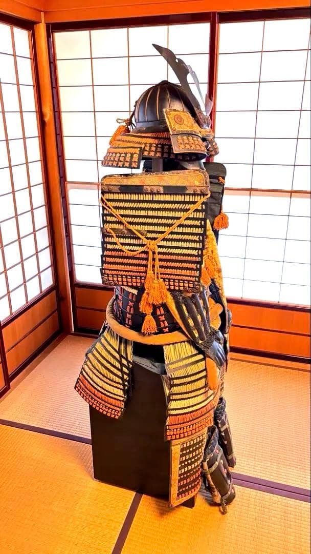 【美品】　等身大甲冑 鎧一式 甲冑・鎧・兜・鎧立て付き