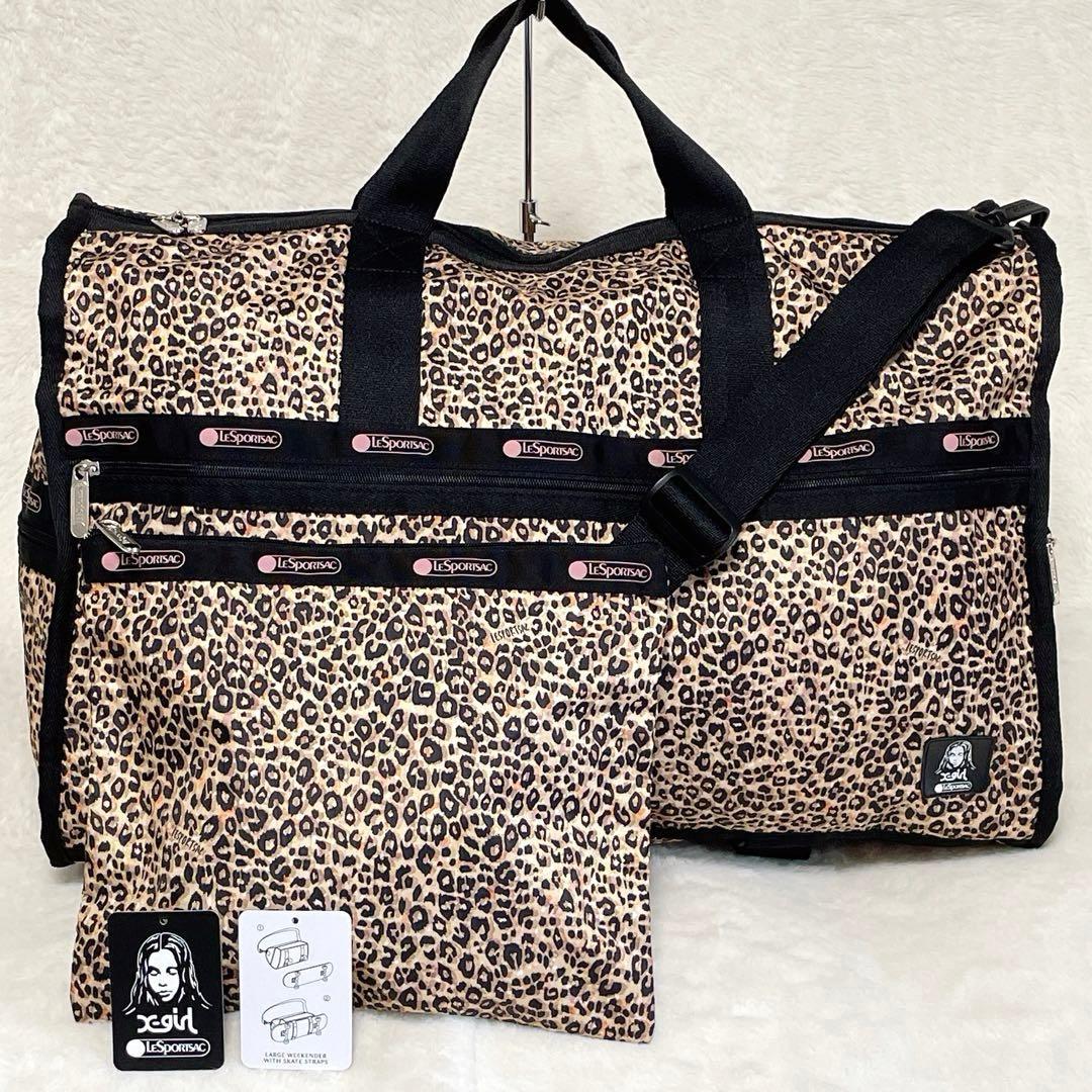 激レア♪ レスポートサック Ｘガール ボストンバッグ レオパード ラージ ポーチ